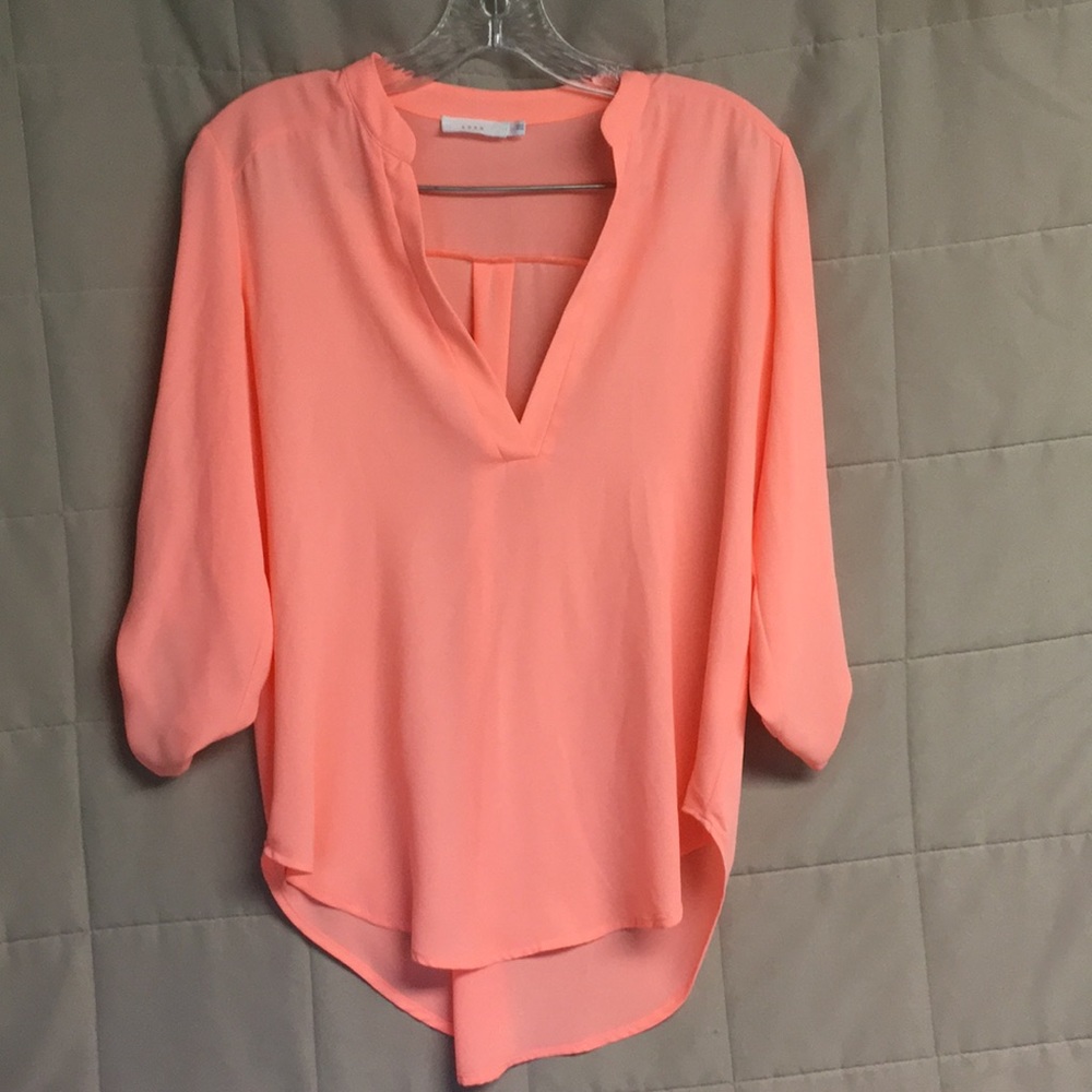 Lush chiffon like blouse Nordstrom flowy coral